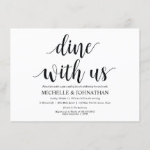 Rustic Dine conosco Brunch Convite Card