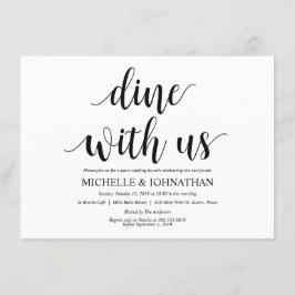 Rustic Dine conosco Brunch Convite Card