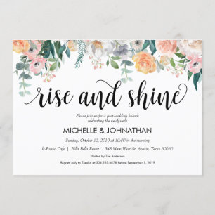 Rustic Dusk Posta Wedding Brunch Convite