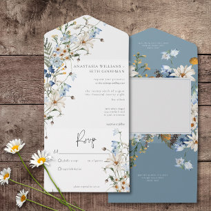 Rustic Dusty Blue Selvagens e Visitas Sem Janto