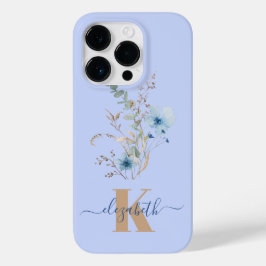 rustic dusty Blue watercolor flower bouquet