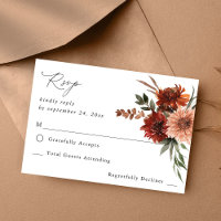 Rustic Earth & Champagne Florals no Meal RSVP 2