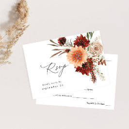 Rustic Earth & Champagne Florals w RSVP de Refeiçõ