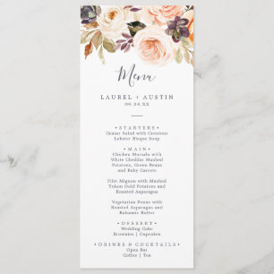 Rustic Earth Florals Menu Janto Casamento
