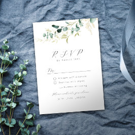 Rustic eucaliptus greenery boho casamento RSVP