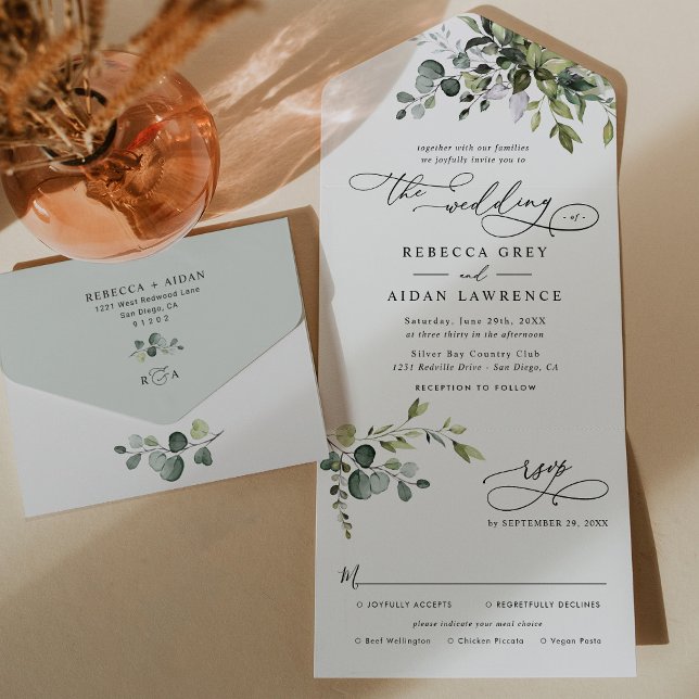 Rustic Eucalyptus Deixa Casamento Verde (Criador carregado)