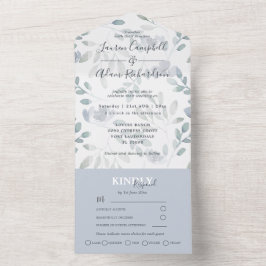 Rustic Eucalyptus Floral Dusty Blue Casamento Todo