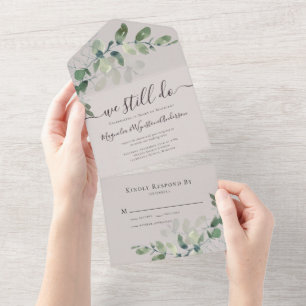 Rustic Eucalyptus Vow Renewal Ecru