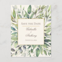Rustic Eucalyptus Watercolor Salvar a Data