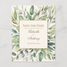 Rustic Eucalyptus Watercolor Salvar a Data