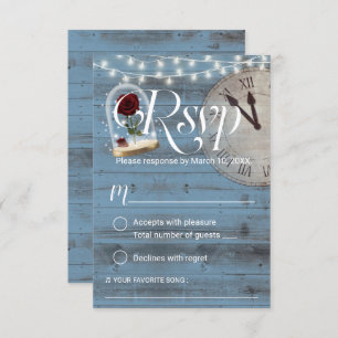 Rustic Fairytale Dusty Blue Barn Casamento RSVP