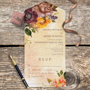 Rustic Fall Burgundy & Yellow Floral Yellow Janto