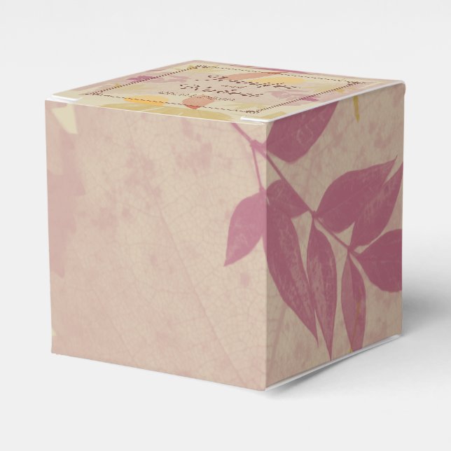 Rustic Fall Deixa A Caixa De Favor De Casamento (Frente)