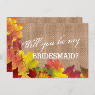Rustic Fall Deixa Burlap BRIDESMAID Convite