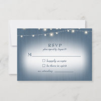 Rustic Farmhouse Blue Lights RSVP