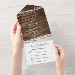 Rustic Farmhouse String Luzes Lace Casando Tudo Em