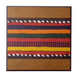 Rustic Faux Leather Bold Ethnic Strips Western