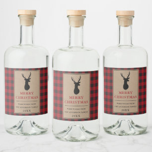 Rustic Felry Christmas Red Xadrez Kraft