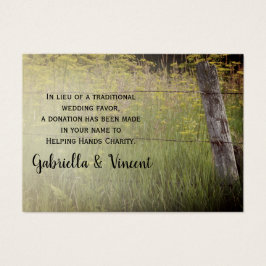 Rustic Fence Posta Country Casamento Charity Favor