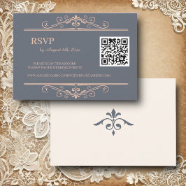 Rustic Filigree, RSVP QR Code