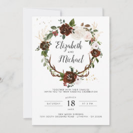 Rustic Floral | Convite Para Casamento Botânico De