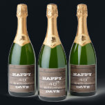 Rustic Happy Birthday 30 40th 50th Party<br><div class="desc">Rústica Wood 30 40th 50th Happy Birthday - rótulos dos vinhos espumantes</div>
