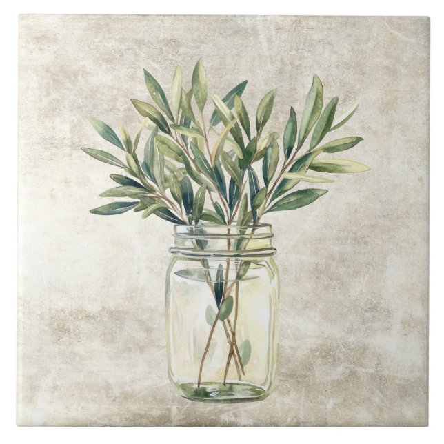 Rustic Herbs in Vintage Jar  (Frente)