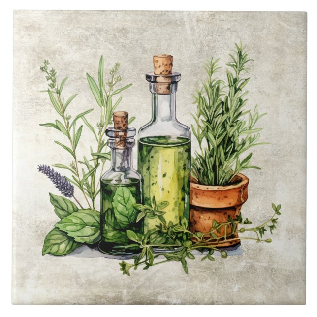 Rustic Herbs & Spices in Bottles & Pots  (Frente)