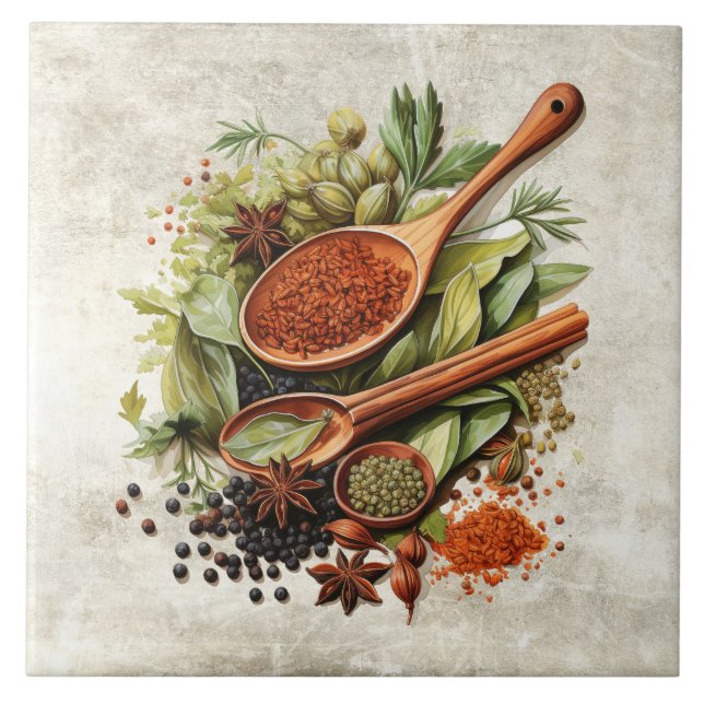 Rustic Herbs & Spices Watercolors (Frente)