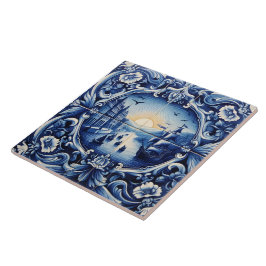 Rustic Indigo River Azulejos