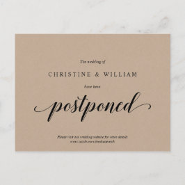 Rustic Kraft, Convite De Casamento Adiado