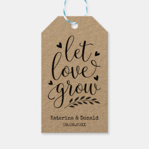 Rustic Kraft Deixa O Amor Cultivar As Etiquetas De