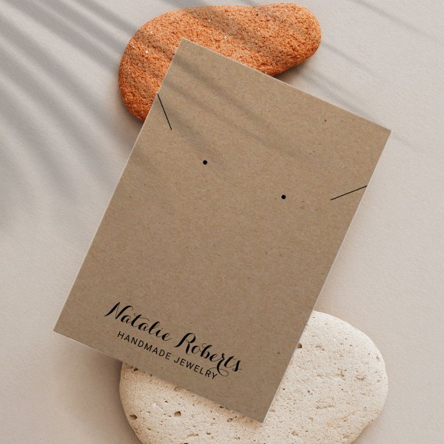 Rustic Kraft Jewelry Earring Necklace Display (Criador carregado)