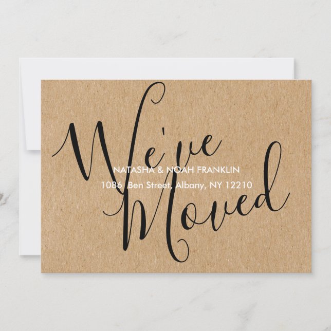 Rustic Kraft Mudamos novo endereço residencial (Frente)