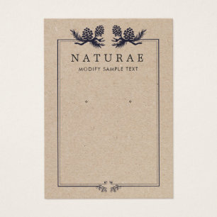 Rustic Kraft Pine Cones Ouvindo Jewelry Display