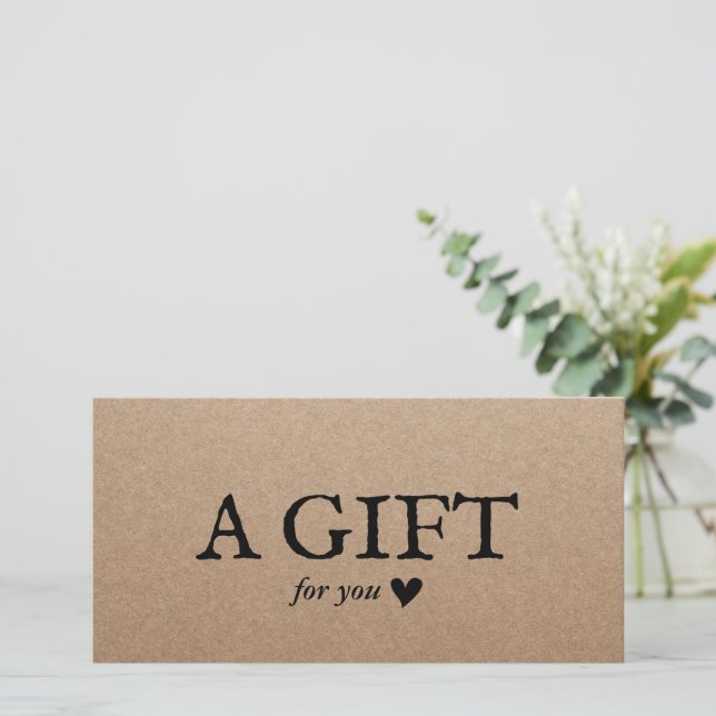 Rustic Kraft Salon & Spa Gift Certificados (Em pé/Frente)