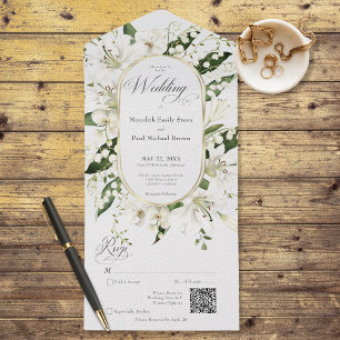 Rustic Lily of the Valley Floral White Code