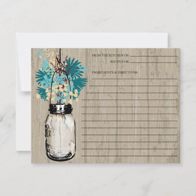 Rustic Mason Jar e Flores Selvagens | Receitas (Frente)