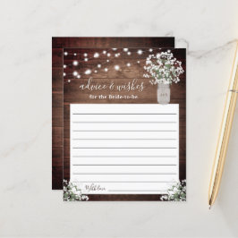 Rustic Mason Jar Luzes Monograma Conselho de Casam