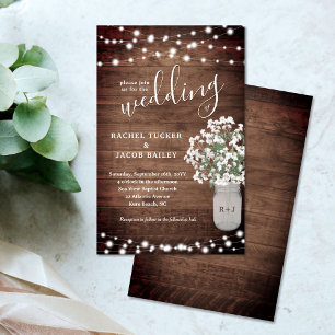 Rustic Mason Jar String Luzes Orçamento Casamento