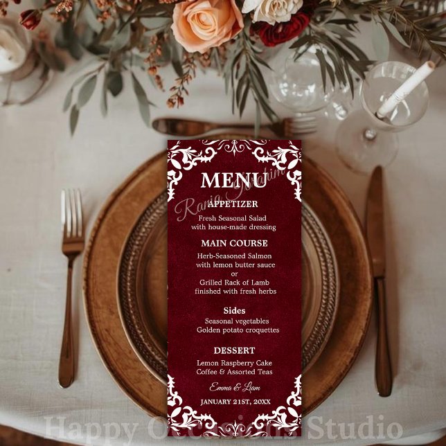 Rustic Mexican Wedding Menu Card (Criador carregado)