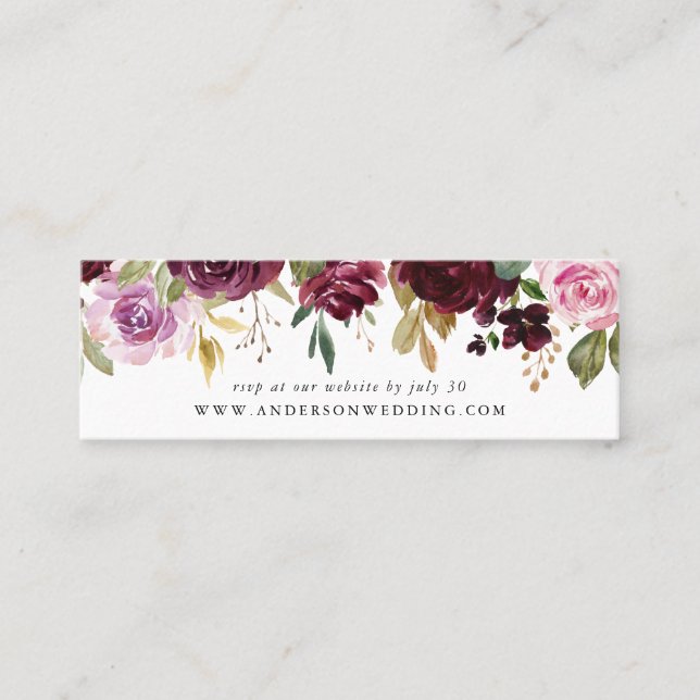 Rustic Moody Floral | Cartões RSVP De Casamento (Frente)