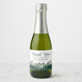 Rustic Mountain & Pine Weding Obrigado Mini