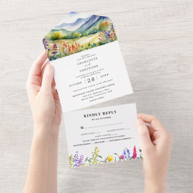 Rustic Mountain Wildflower | Boho Wedding (Tearaway)