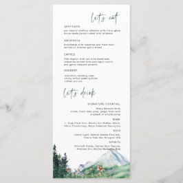 Rustic Mountain Wildflower | Boho Wedding Menu