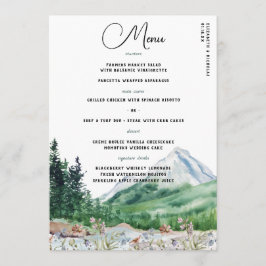 Rustic Mountain Wildflower | Boho Wedding Menu