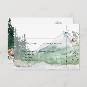 Rustic Mountain Wildflower   RSVP Boho Wedding