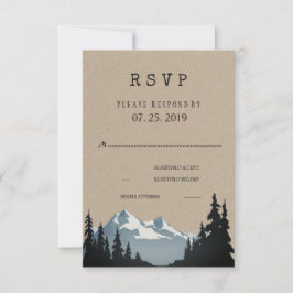 Rustic Mountain Woodland Forest Casamento RSVP