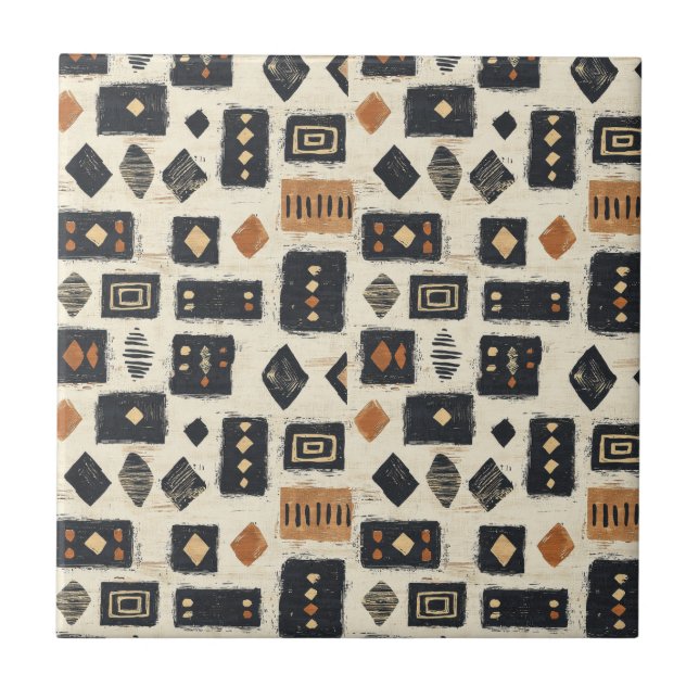 Rustic Mudcloth Geometric Pattern (2) (Frente)