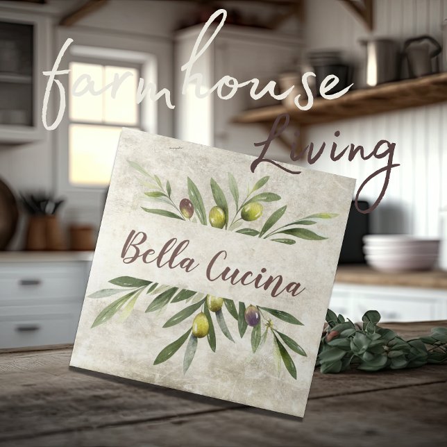 Rustic Olive & Branches Bella Cucina Brown (Criador carregado)